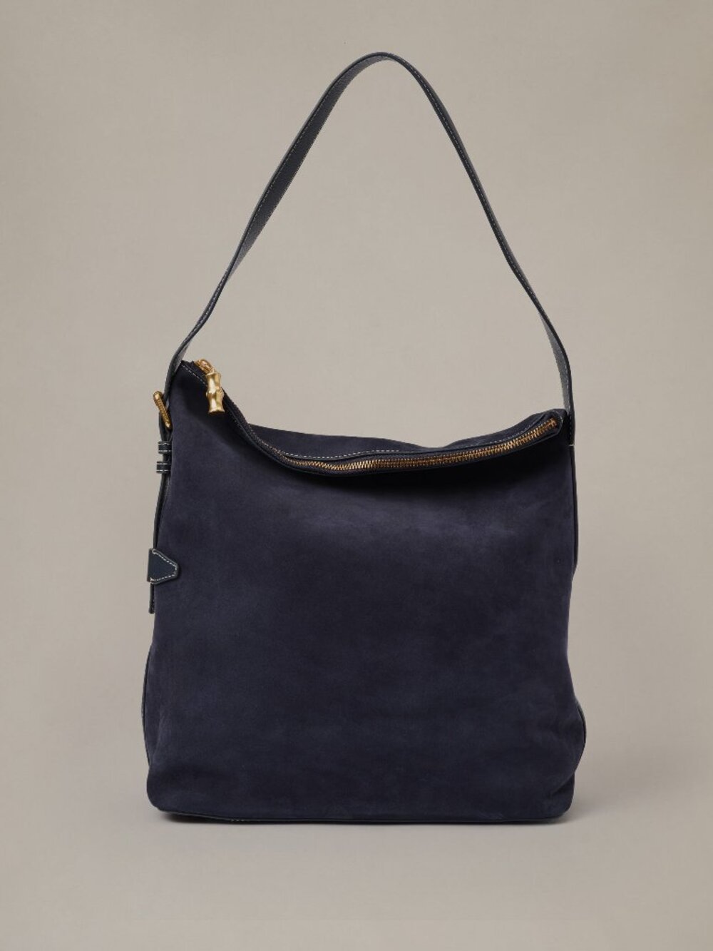 J McLaughlin The Montecito Suede Hobo Bag - Navy NEW